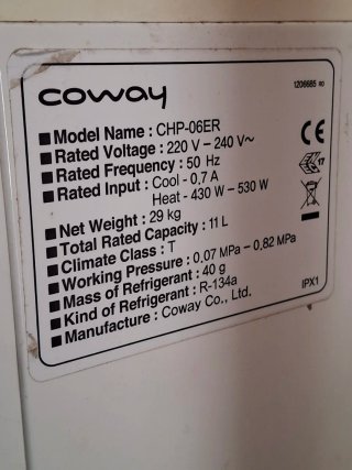 Dispensador Agua Fría/Caliente Coway