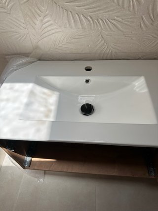 Mueble baño suspendido con lavabo 120 cm