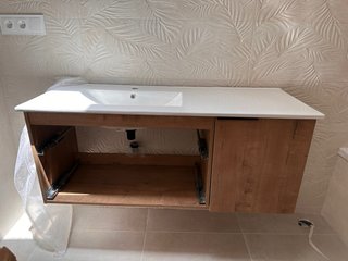 Mueble baño suspendido con lavabo 120 cm