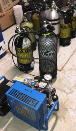 Carga botellas buceo/PCP , aire comprimido buceo r