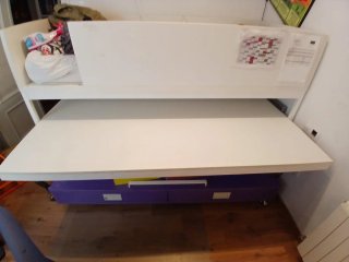 Cama litera 90 con escritorio y cajones