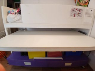 Cama litera 90 con escritorio y cajones