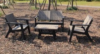 Chillvert Conjunto de Jardin de Resina Siros, Gris