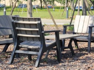 Chillvert Conjunto de Jardin de Resina Siros, Gris