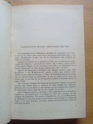 Leyendas de la Alhambra, de Washington Irving