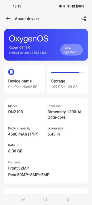OnePlus Nord 2 5G 128GB Negro