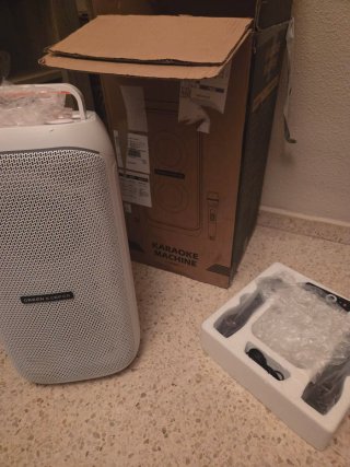 Altavoz Karaoke GREEN KEEPER Blanco Naranja