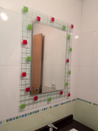Espejo baño mosaico cristal