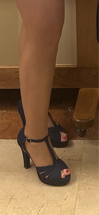 Zapatos de tacón azul