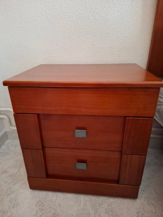 Dormitorio completo nogal económico