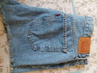 Levi's Vaqueros Cortos Deshilachados Talla M