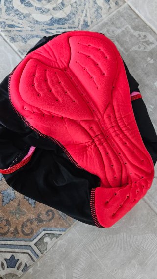 Culotte mujer ciclismo negro rosa talla L