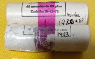 2 cartuchos de 50 Pesetas