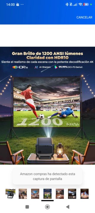 Proyector 4K Putrims Negro y Gris