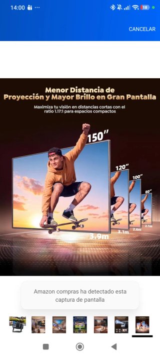 Proyector 4K Putrims Negro y Gris