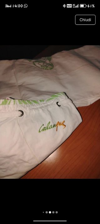 Pantaloni Think Pink bianchi gamba larga L