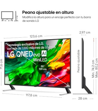 TV 55", 4K QNED Smart TV, PRECINTADO sin abrir