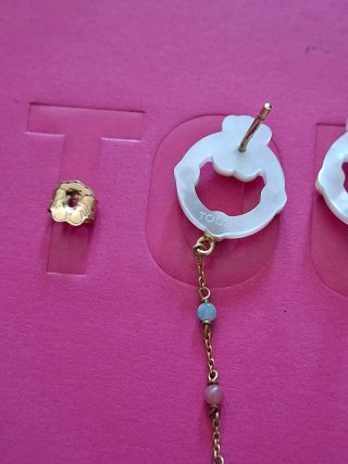 Pendientes Tous Oro y Gemas Multicolor