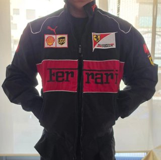Chaqueta Bomber Ferrari Negra