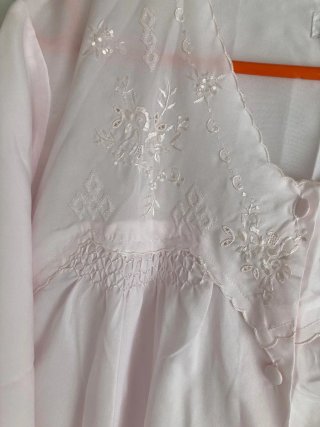 Vestido lencero bordado Alberto 80s