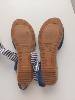 Alpargatas denim con lazo mujer T.38