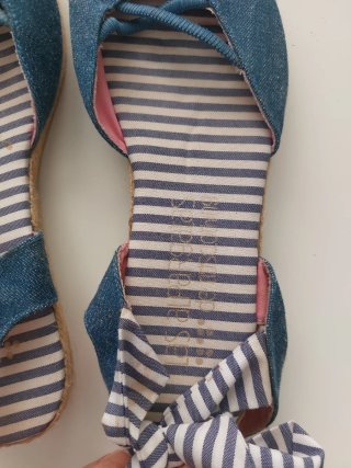Alpargatas denim con lazo mujer T.38