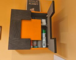 Espejo, mueble cajones y armario botiquín a juego