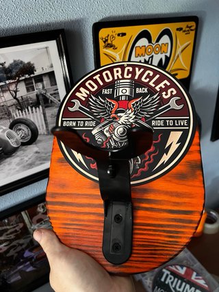 Colgador Casco Moto Diseño Calavera