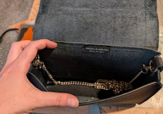 Borsa Alviero Rodriguez con stampa serpente