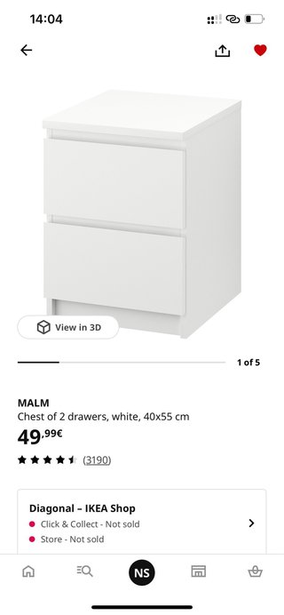 Cómoda Malm Ikea Blanca