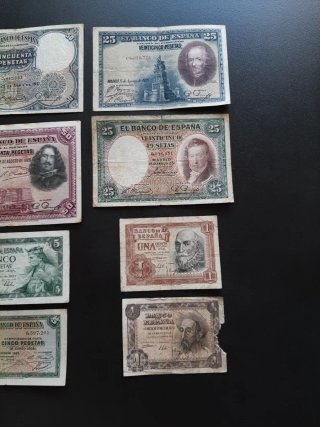 LOTE BILLETES DE ESPAÑA CIRCULADOS
