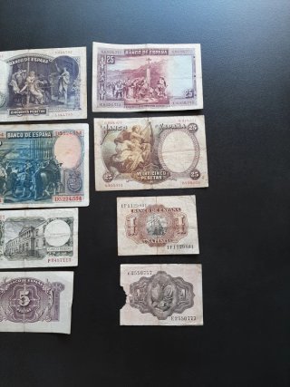 LOTE BILLETES DE ESPAÑA CIRCULADOS