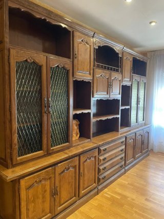 Librería Vitrina Madera Maciza Estilo Castellano
