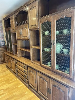 Librería Vitrina Madera Maciza Estilo Castellano