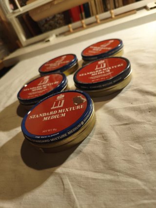Lote 5 latas tabaco Dunhill Standard Mixture