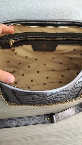 Borsa Cuoieria Fiorentina media oro/argento