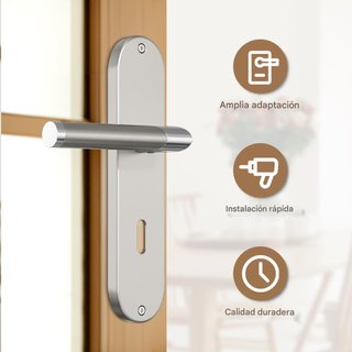 Juego 4 Manijas Puerta Interior Acero 72mm