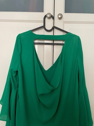 Blusa verde Zara talla M