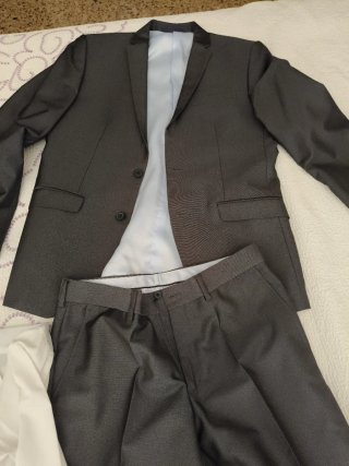 Pantalón de traje gris