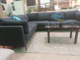Sofá Rinconera Gris Tela