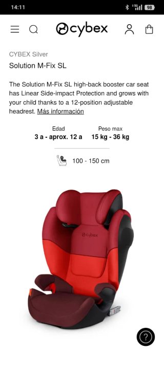 Silla coche Cybex Solution M fix SL