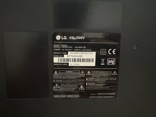 Televisor LG 43 43LJ500V Negro