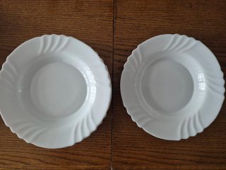 Lote Vajilla Blanca Cerámica/Porcelana