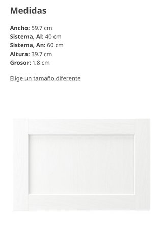 Frente de Cajón IKEA ENKÖPING Blanco Efecto Madera