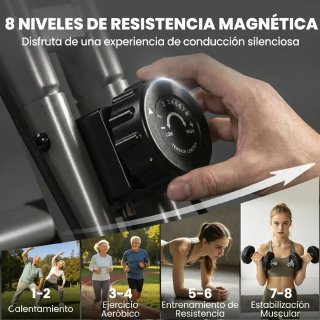 Bicicleta Estática Plegable 8 Niveles
