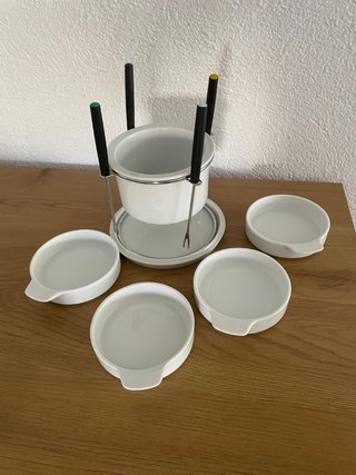 Set Fondue Cerámica y Metal