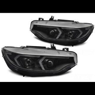 Faros Xenon BMW F32/F33 2013-2017 Look LED Negros
