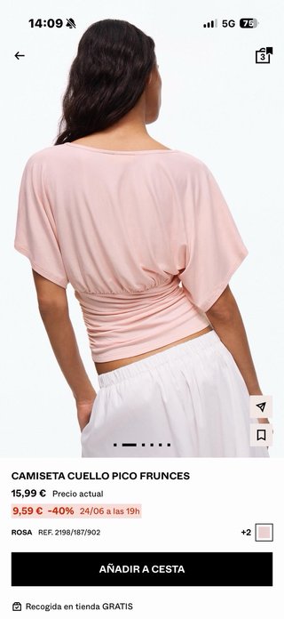 Top Bershka rosa XS