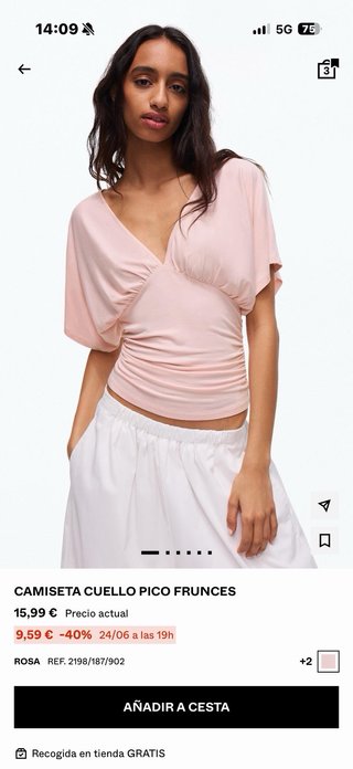 Top Bershka rosa XS