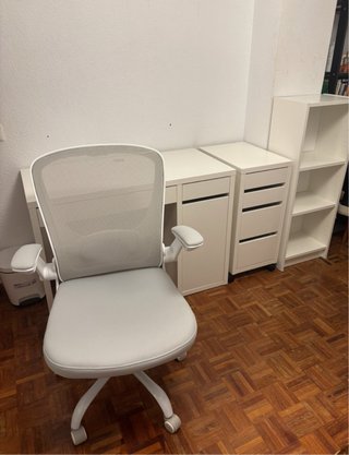 Silla ergonómica blanca SONGMICS